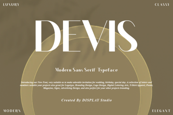 Devis: A Solemn Sans Serif for Modern Brand Identity