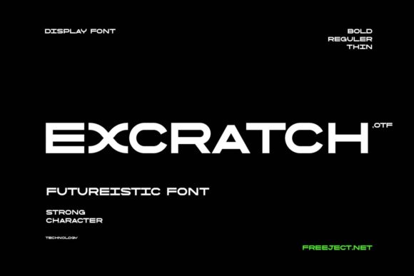 Excratch: A Futuristic Sans Serif Font for Modern Brands