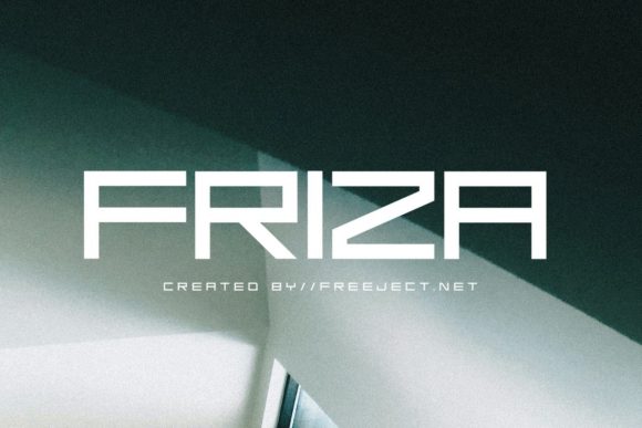 Friza: A Rigid Futuristic Sans Serif Typeface