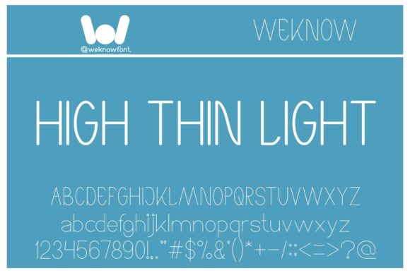 High Thin Light Typeface for Modern Makers