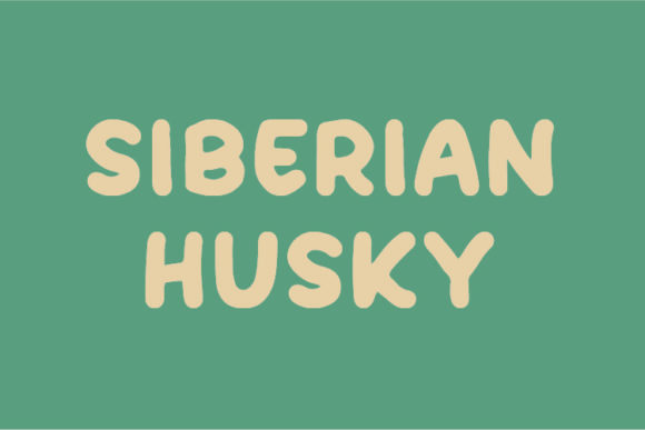 Siberian Husky Font for Modern Crafters