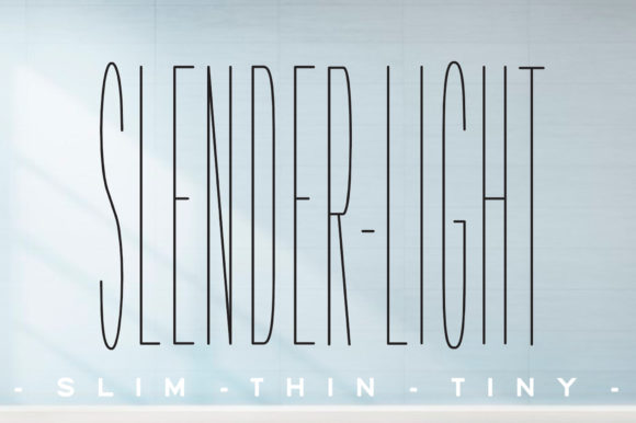 Slender Light Typeface for Editorial Design