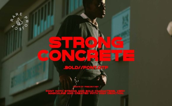 Strong Concrete: A Futuristic Sans Serif Typeface