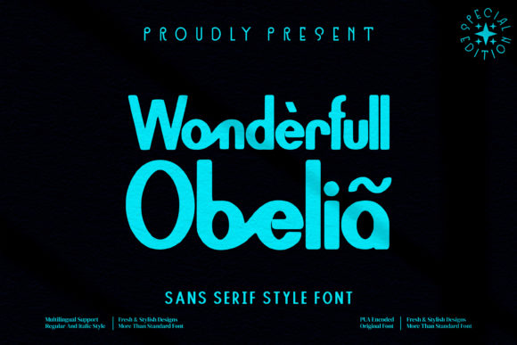 Wonderfull Obelia: A Vintage Sans Serif Font for Makers